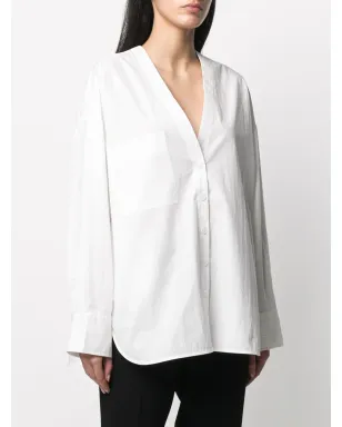 Co v-neck relaxed shirt - White - サムネイル3