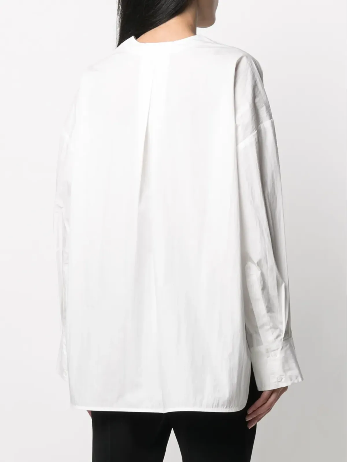Co v-neck relaxed shirt - White - 画像4