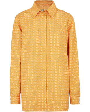 FENDI 長袖 FFプリントシャツ - オレンジ - サムネイル1