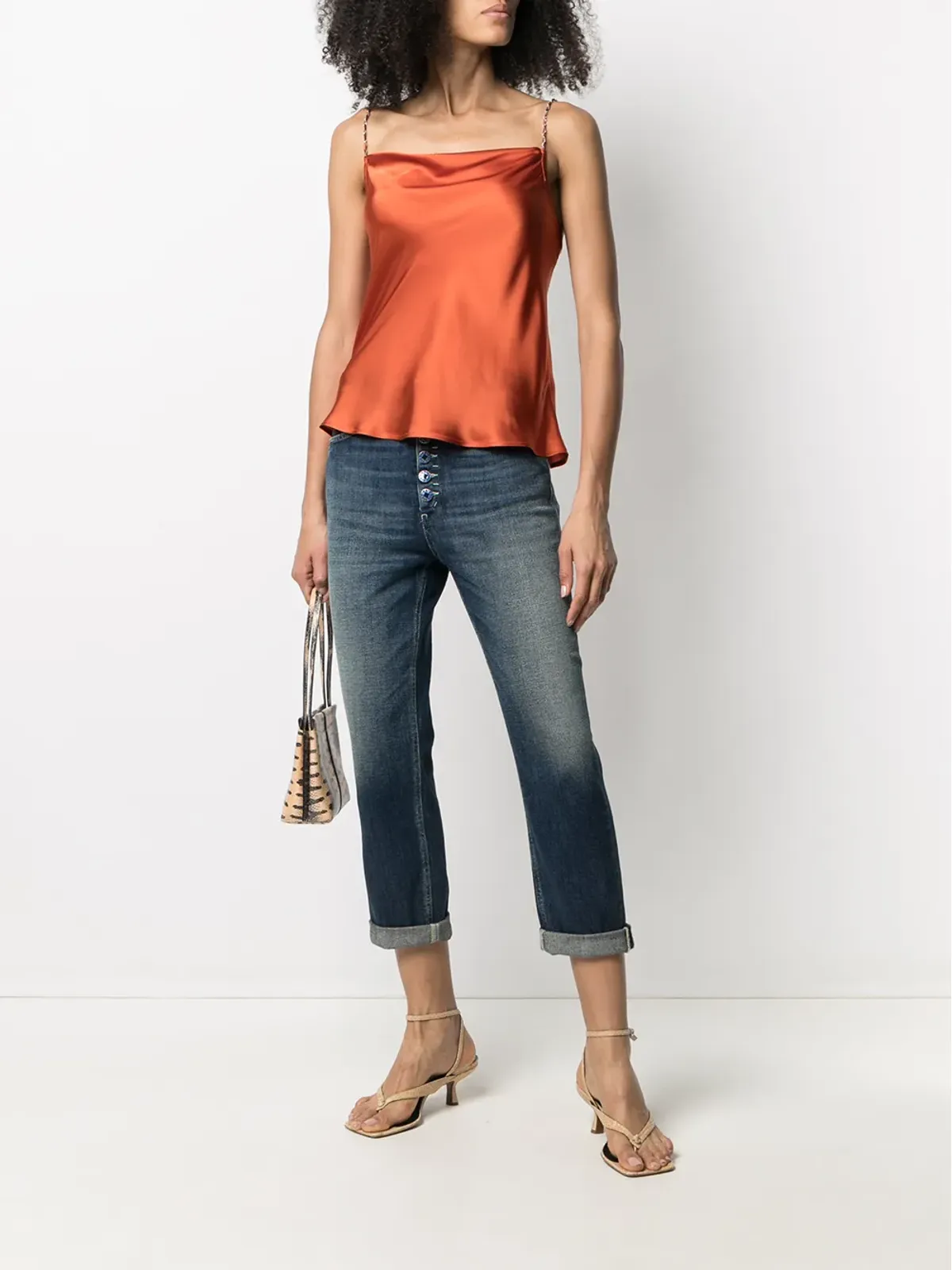 DONDUP フェード加工 スリムフィット クロップドジーンズ - ブルー - 画像2