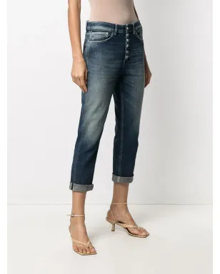 DONDUP フェード加工 スリムフィット クロップドジーンズ - ブルー - サムネイル3
