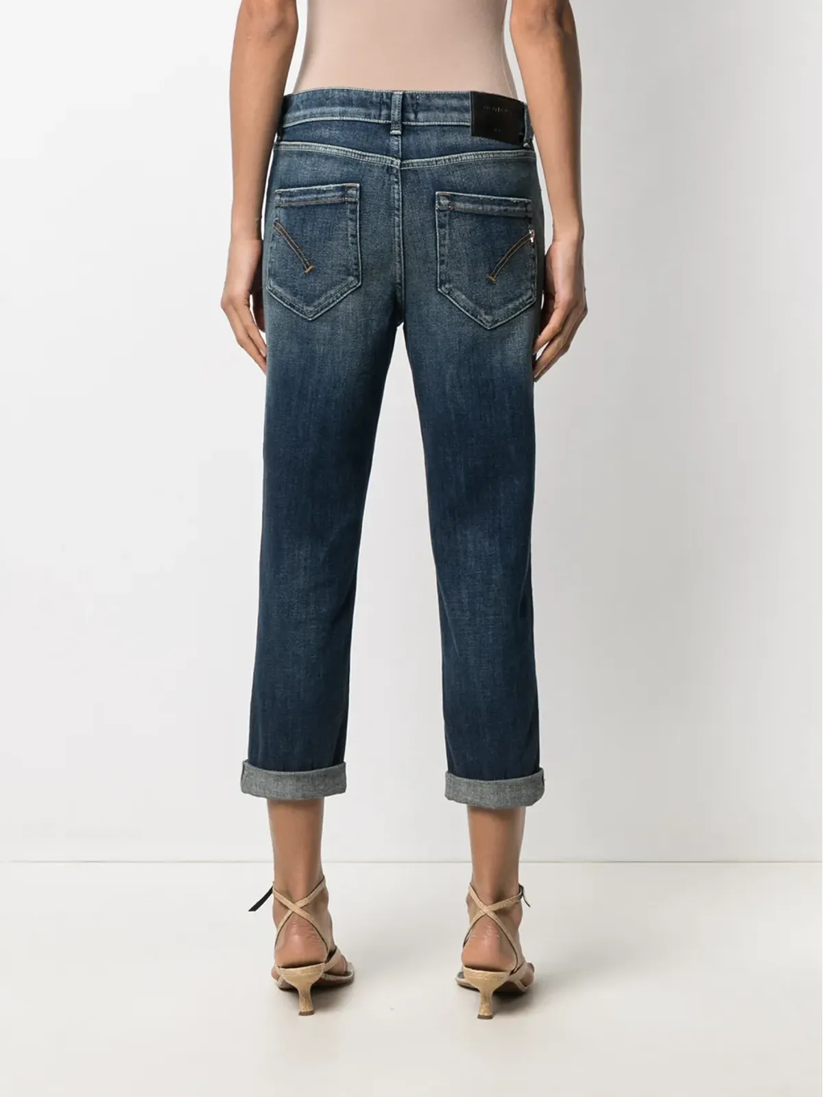 DONDUP フェード加工 スリムフィット クロップドジーンズ - ブルー - 画像4