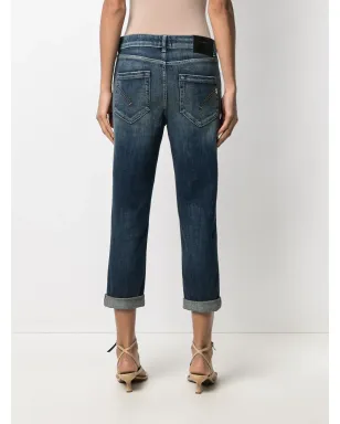 DONDUP フェード加工 スリムフィット クロップドジーンズ - ブルー - サムネイル4