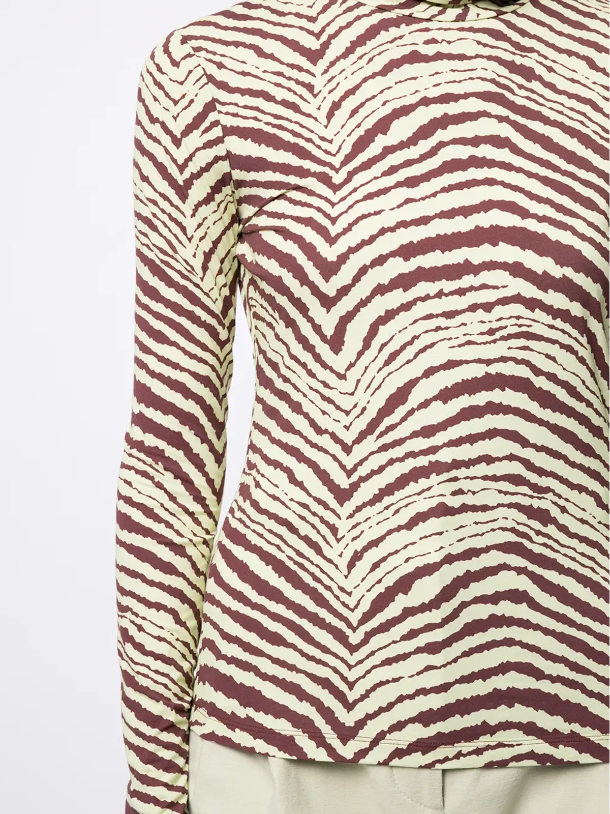 Proenza Schouler White Label タイガープリント ハイネックトップ - イエロー - 画像5
