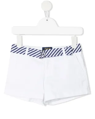 POLO RALPH LAUREN KIDS ベルト付きコットン混紡ショーツ - ホワイト - サムネイル1