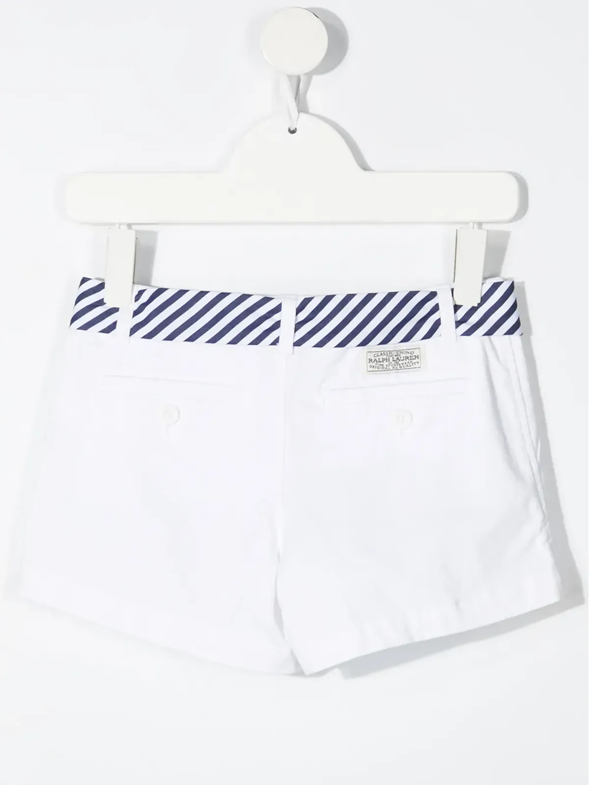 POLO RALPH LAUREN KIDS ベルト付きコットン混紡ショーツ - ホワイト - 画像2