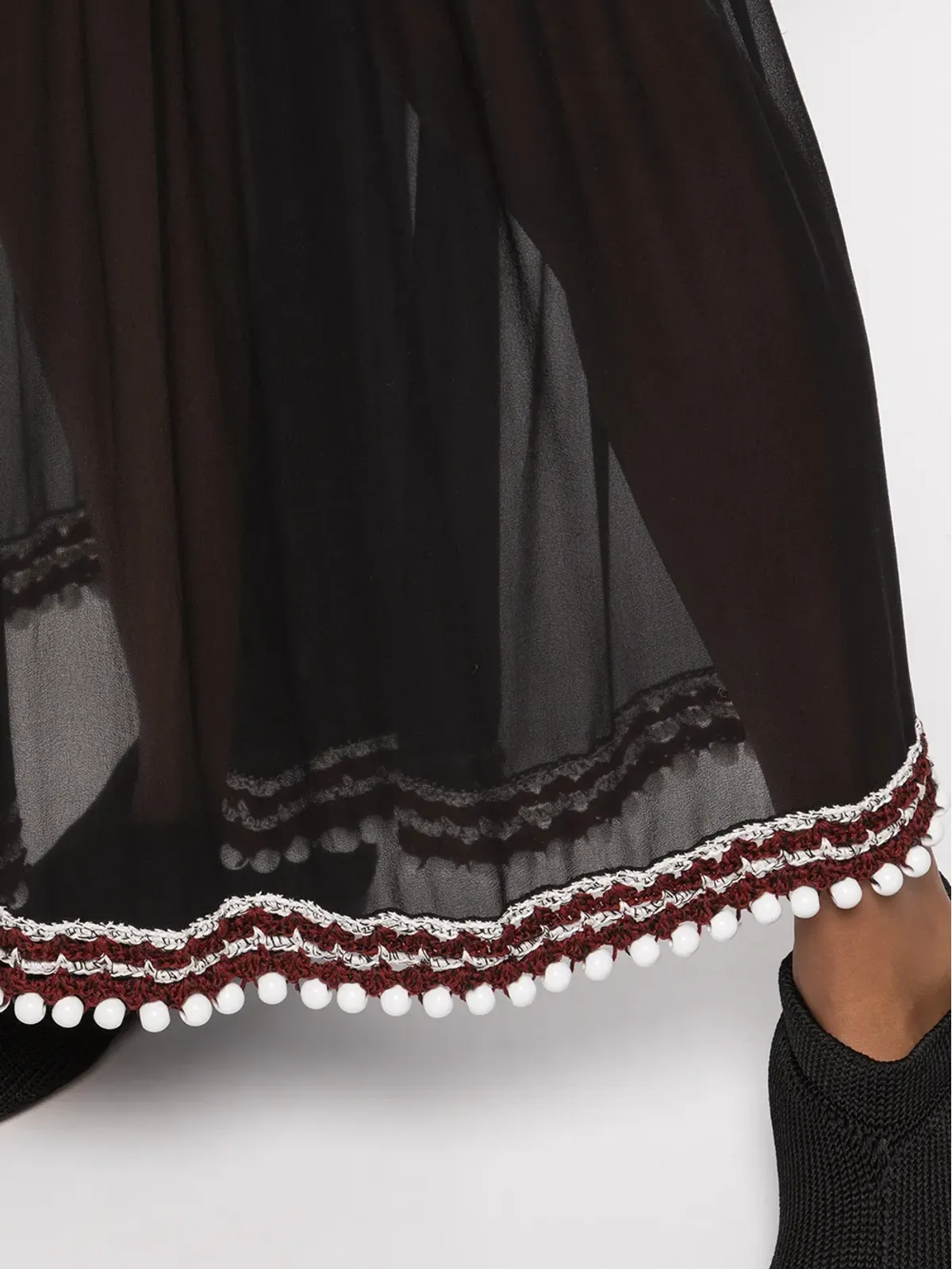 Proenza Schouler クロシェットトリム シフォンパネルスカート - 画像5