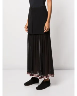 Proenza Schouler クロシェットトリム シフォンパネルスカート - サムネイル3