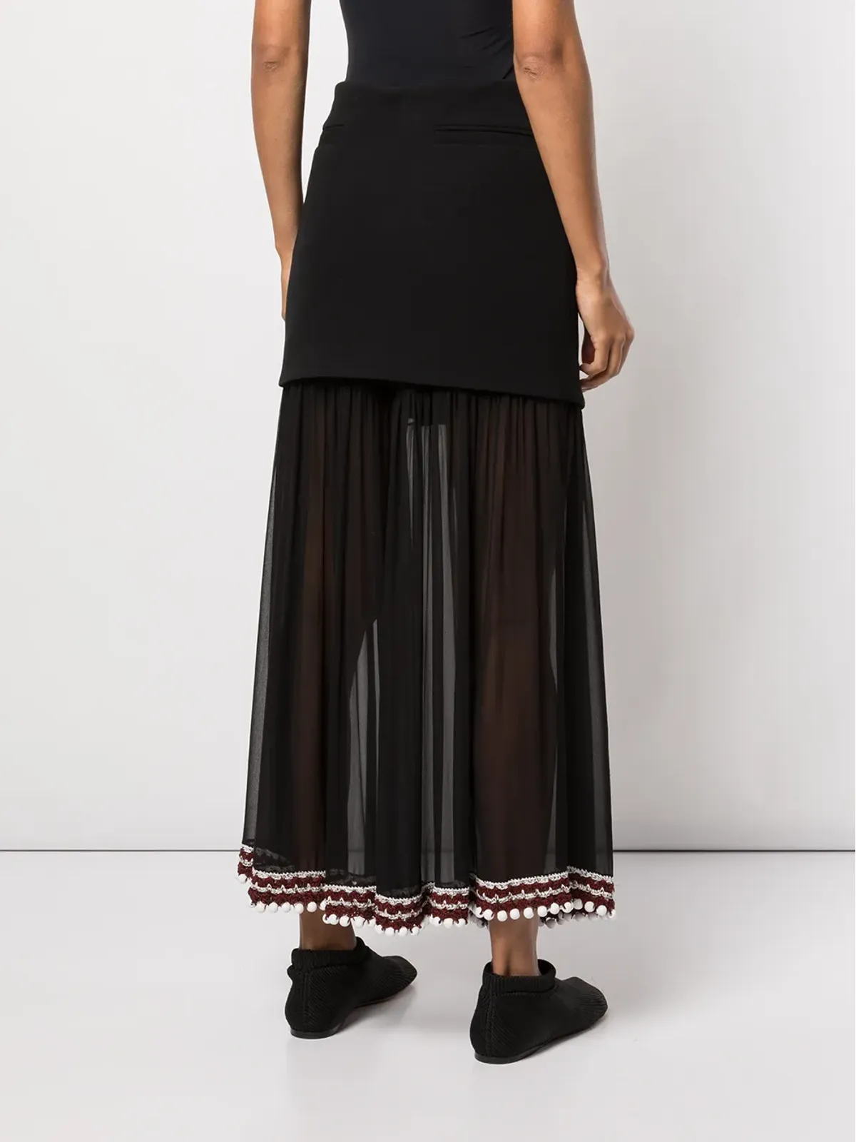 Proenza Schouler クロシェットトリム シフォンパネルスカート - 画像4