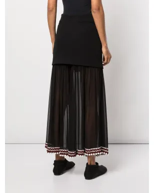 Proenza Schouler クロシェットトリム シフォンパネルスカート - サムネイル4