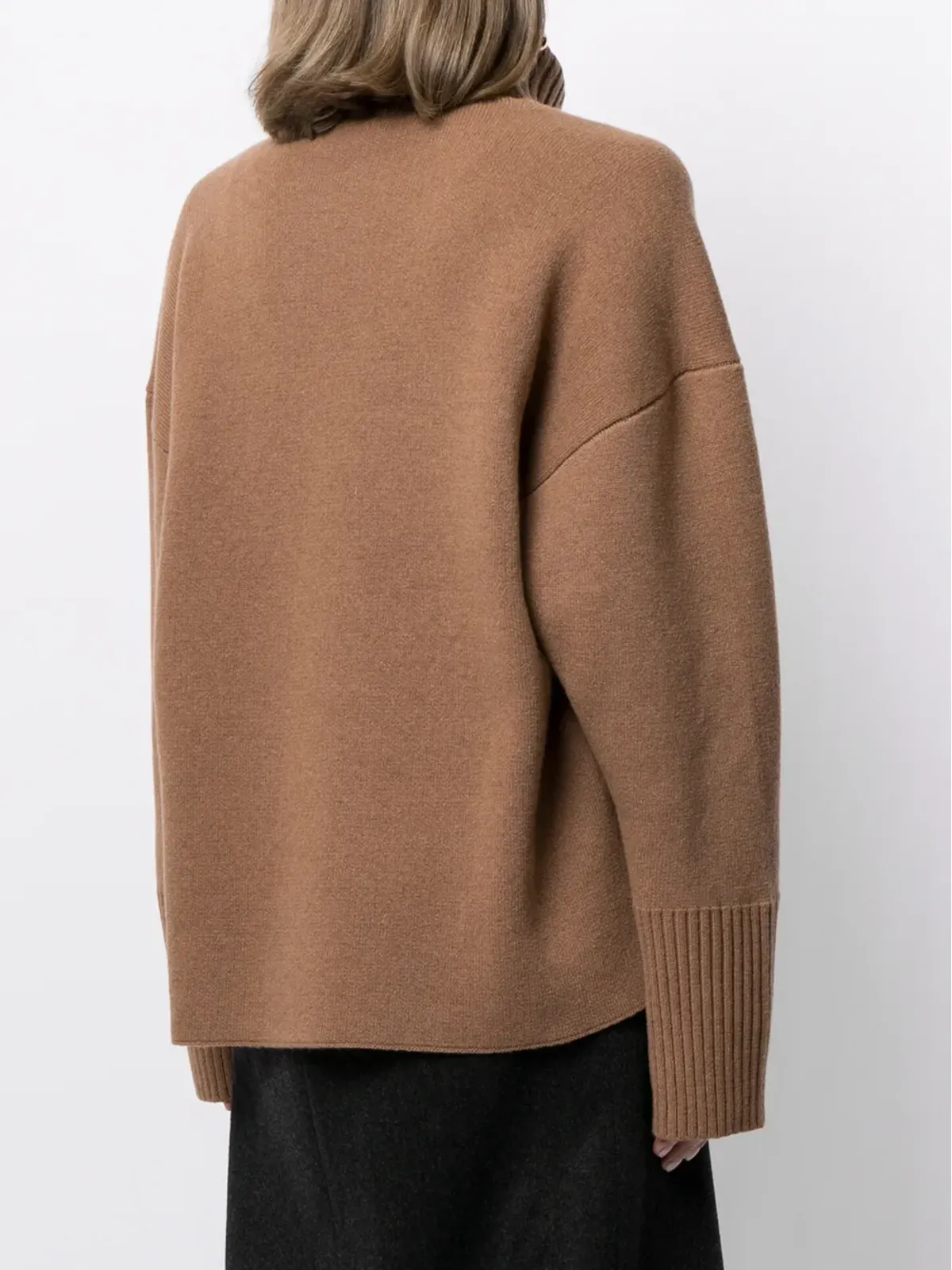 Proenza Schouler ロールネック ドロップショルダー ジャンパー ブラウン - 画像4