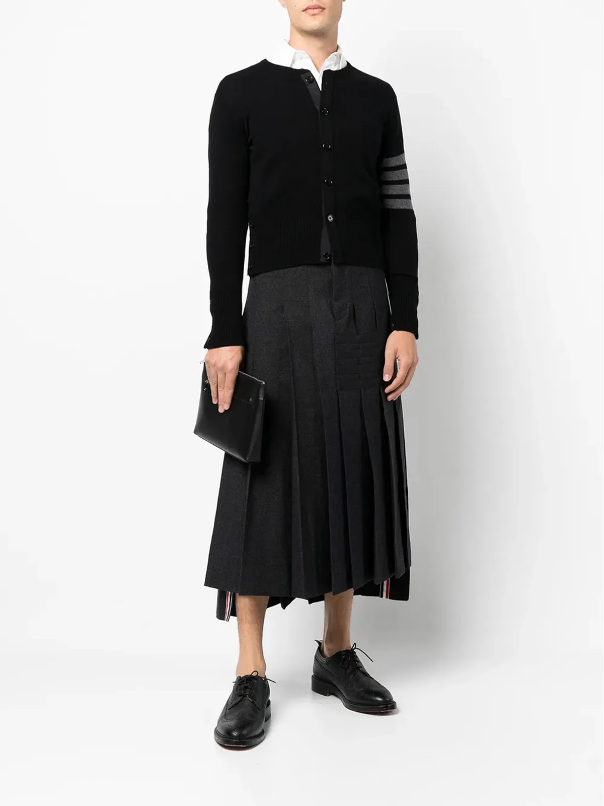 Thom Browne 4-Bar Stripe ボタンアップ カーディガン - 画像2