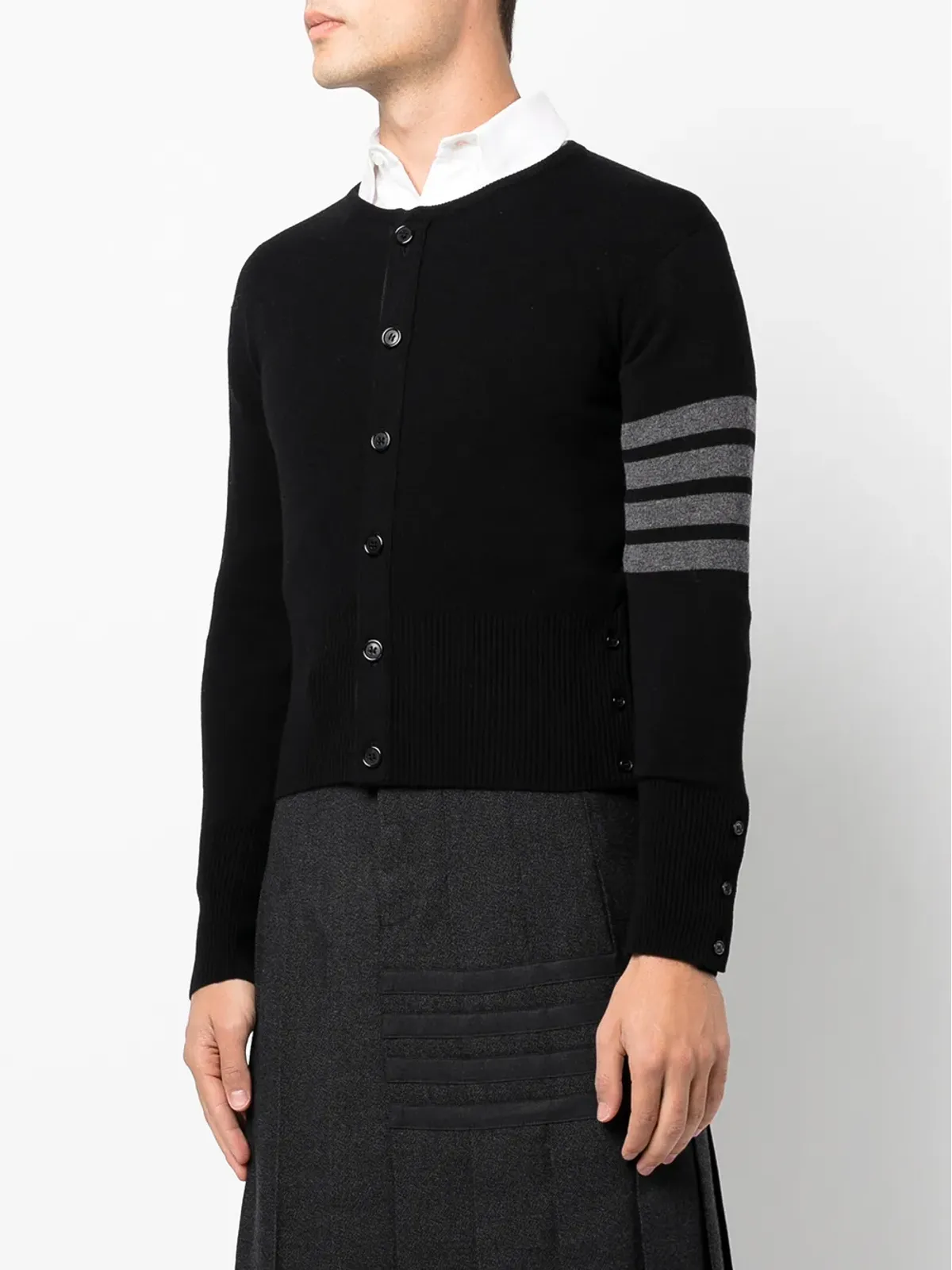 Thom Browne 4-Bar Stripe ボタンアップ カーディガン - 画像3