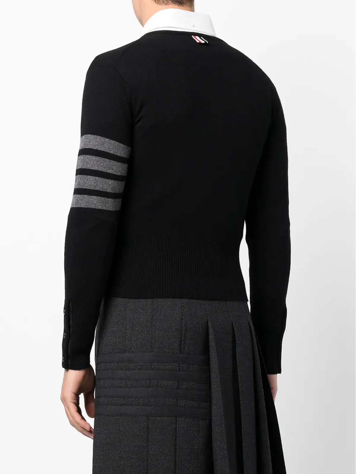 Thom Browne 4-Bar Stripe ボタンアップ カーディガン - 画像4