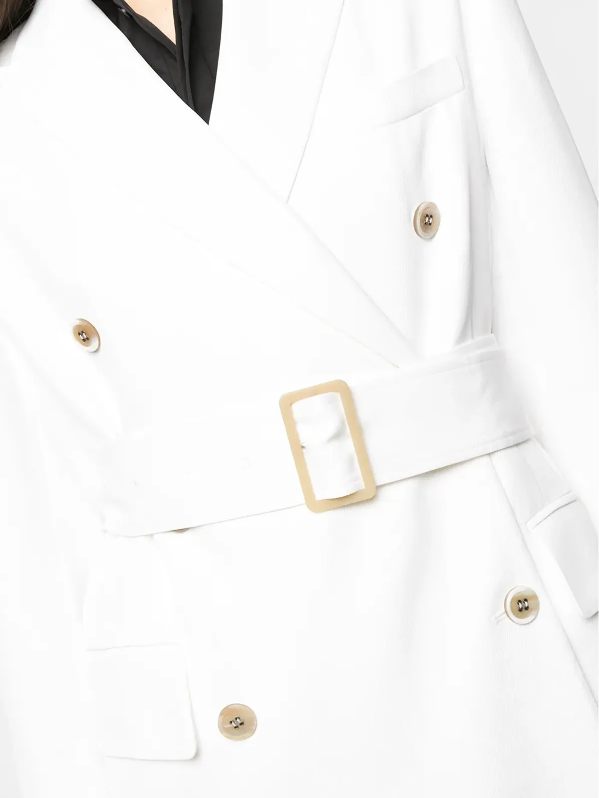 Golden Goose ダブルブレスト ベルト付きブレザー ホワイト - 画像5