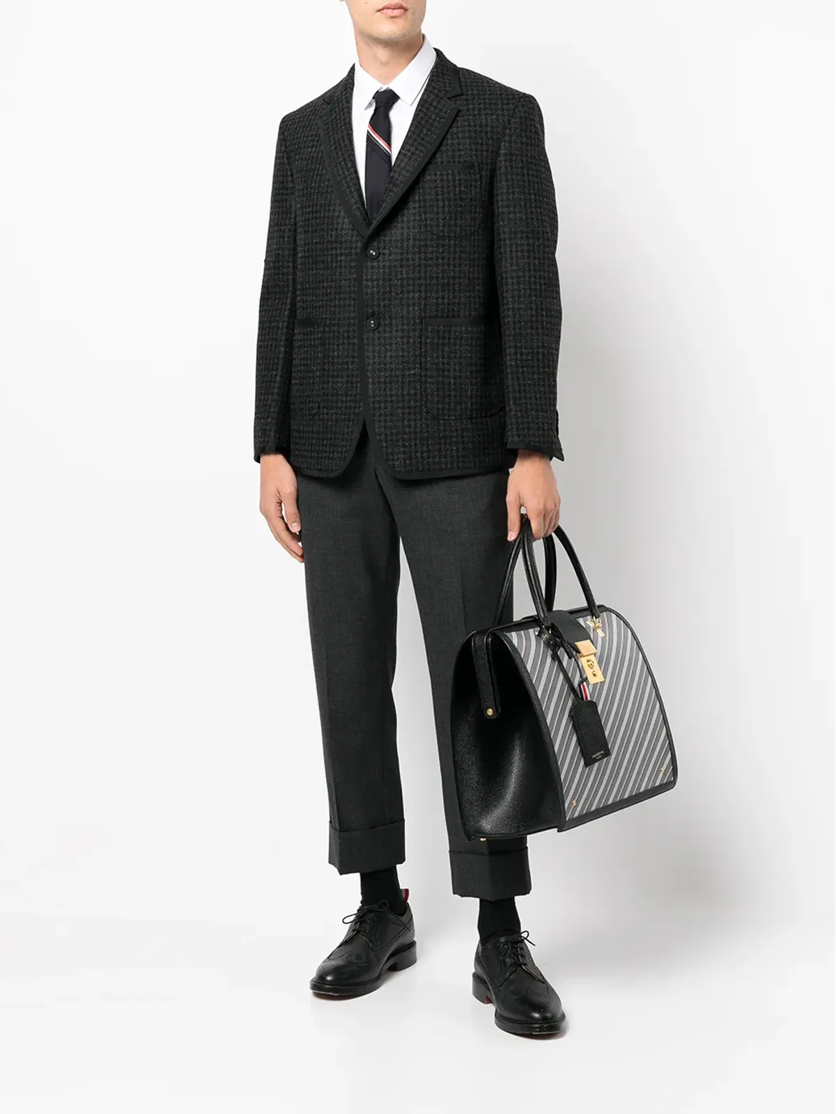 Thom Browne 斜めストライプ ブリーフケース - 画像2