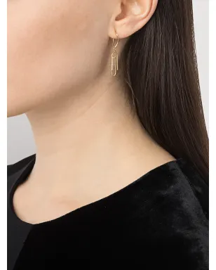 Aurelie Bidermann ペーパークリップダイヤモンドピアス - サムネイル2