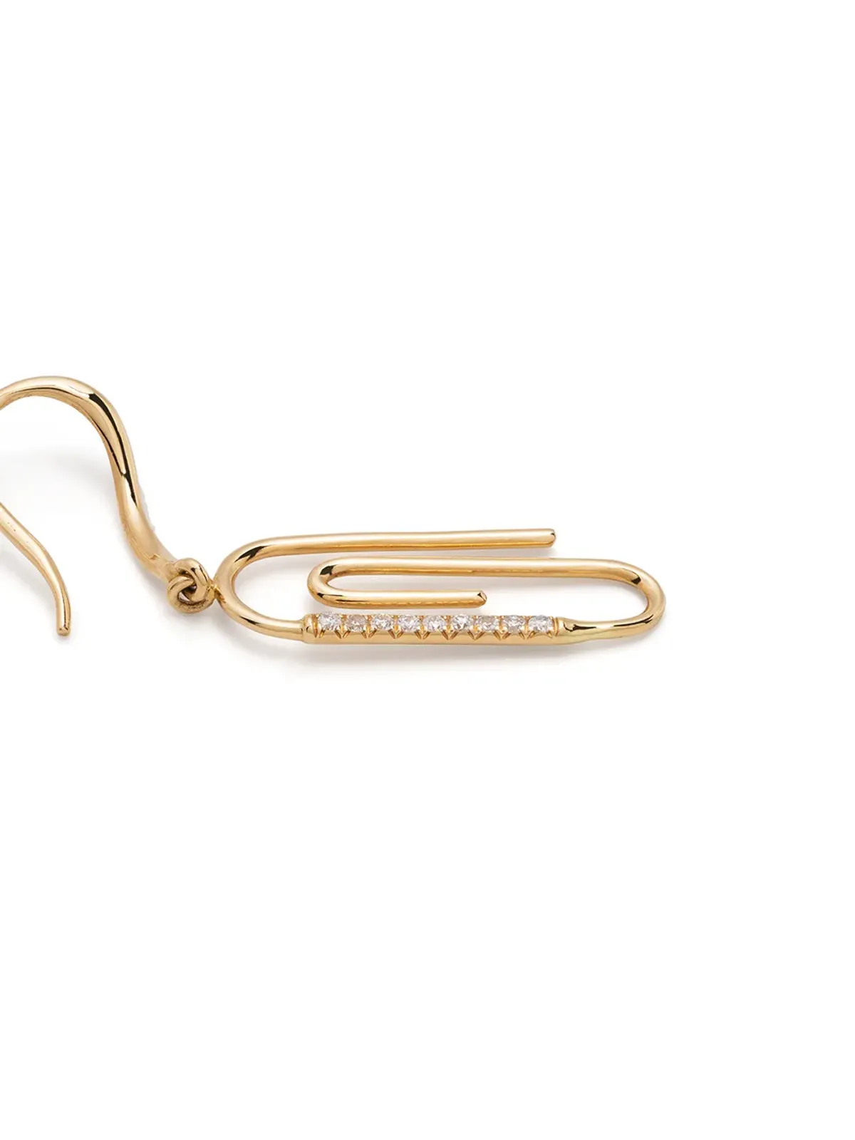 Aurelie Bidermann ペーパークリップダイヤモンドピアス - 画像3
