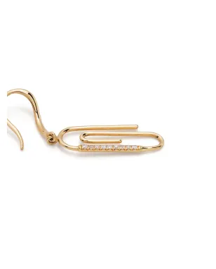 Aurelie Bidermann ペーパークリップダイヤモンドピアス - サムネイル3