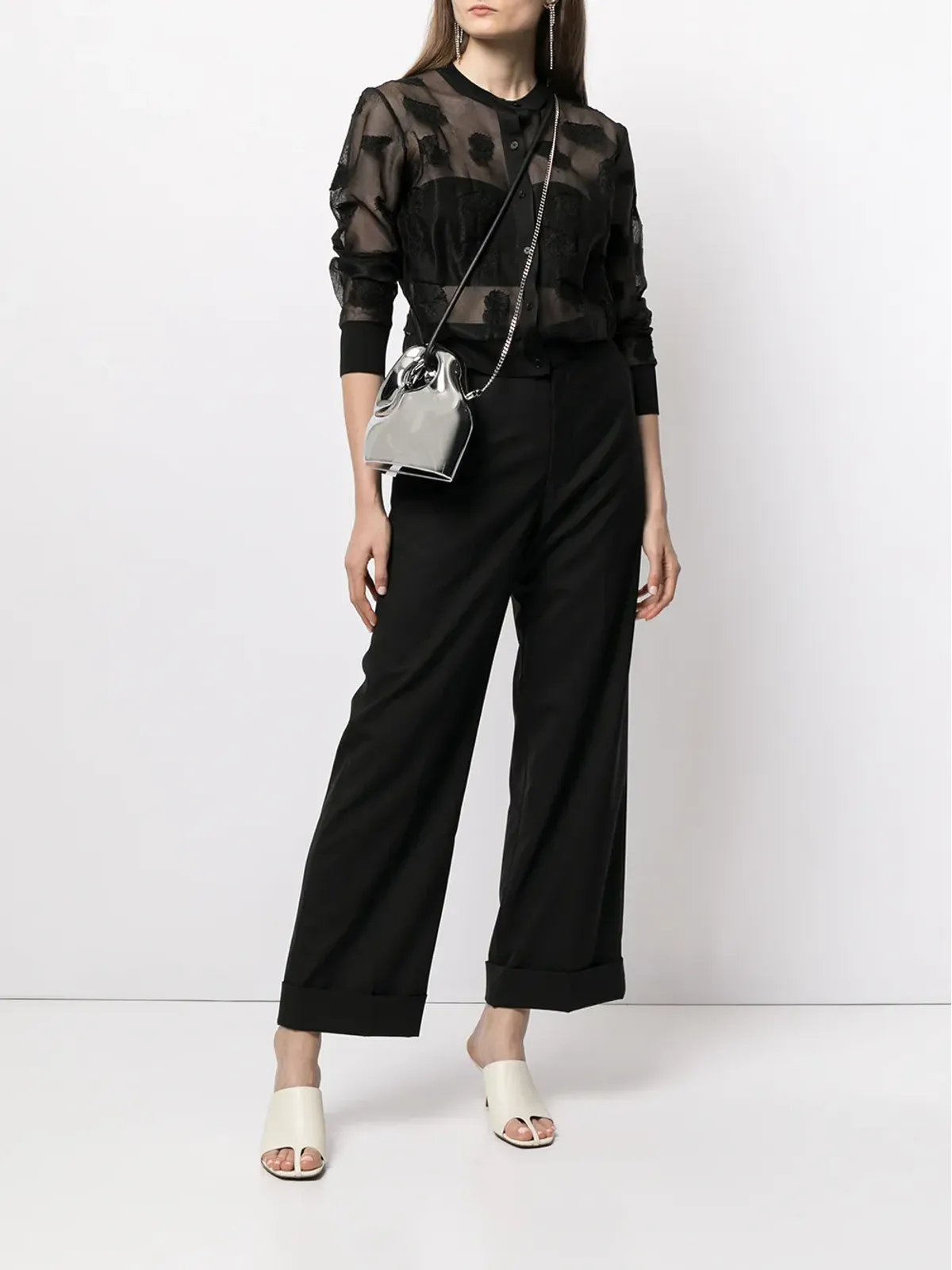 Junya Watanabe ハイライズフレアパンツ - 画像2