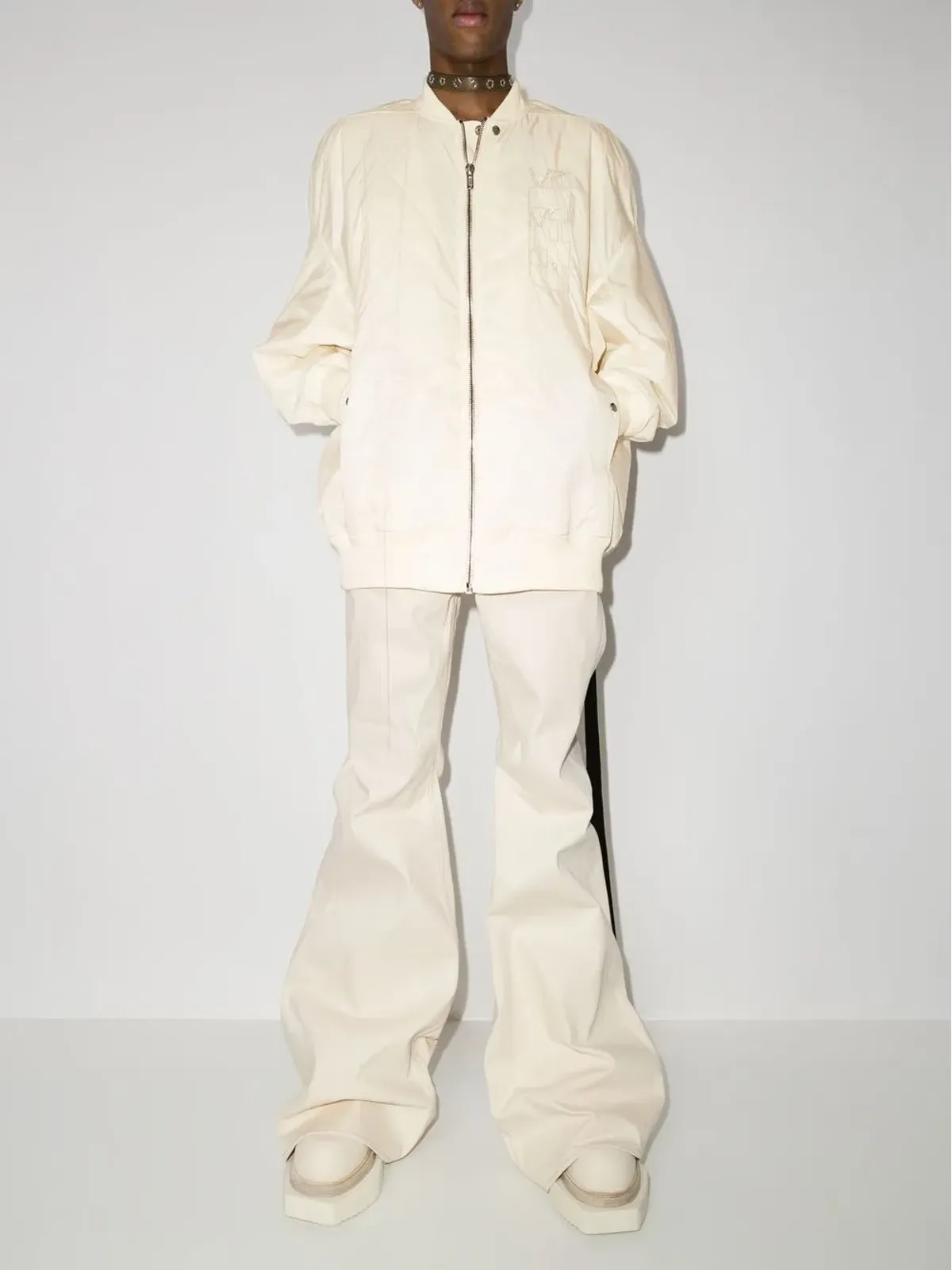Rick Owens DRKSHDW 刺繍ロゴ ボンバージャケット - 画像2