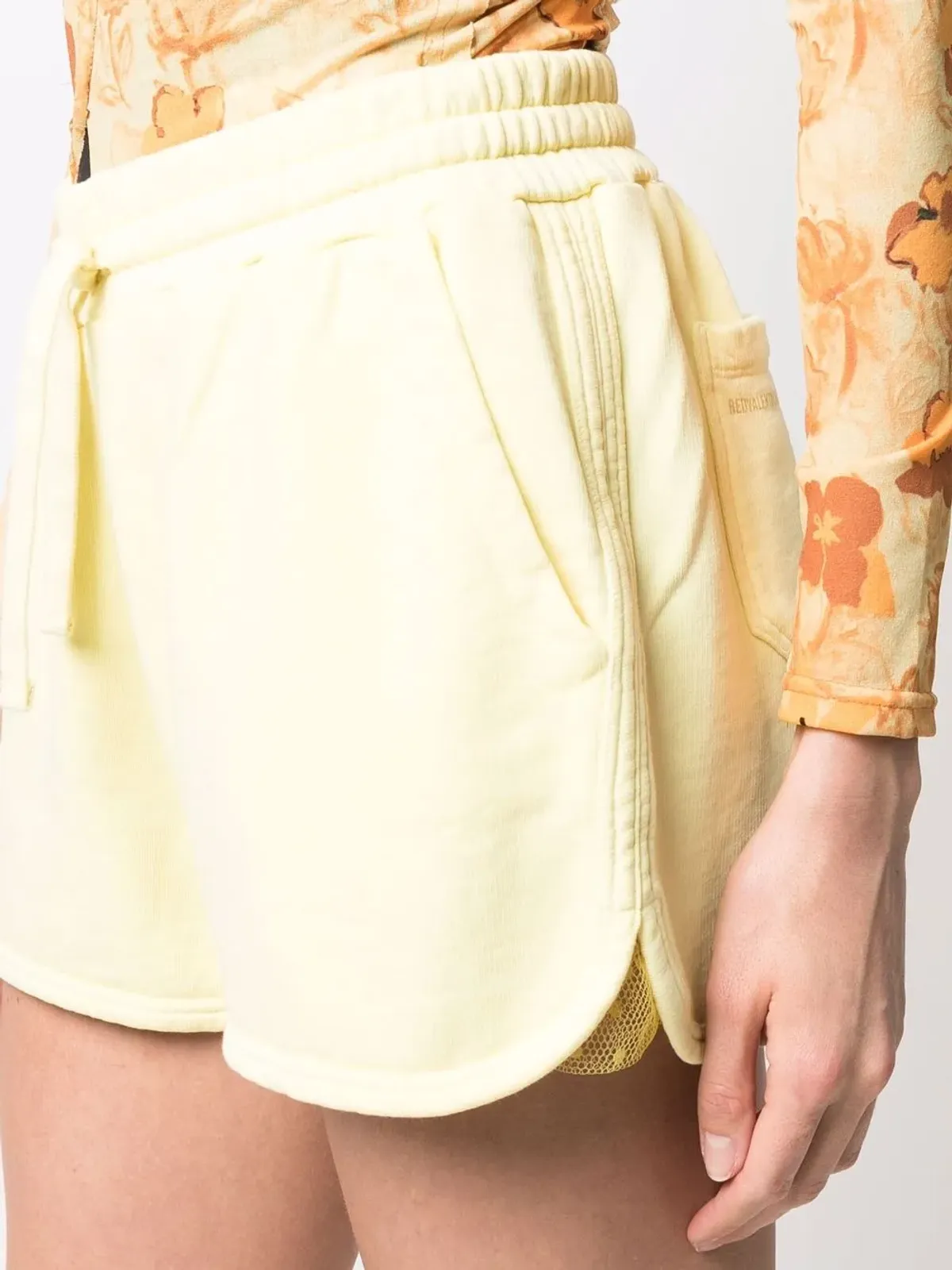 RED Valentino ドローストリングウエストのトラックショーツ - Yellow - 画像5