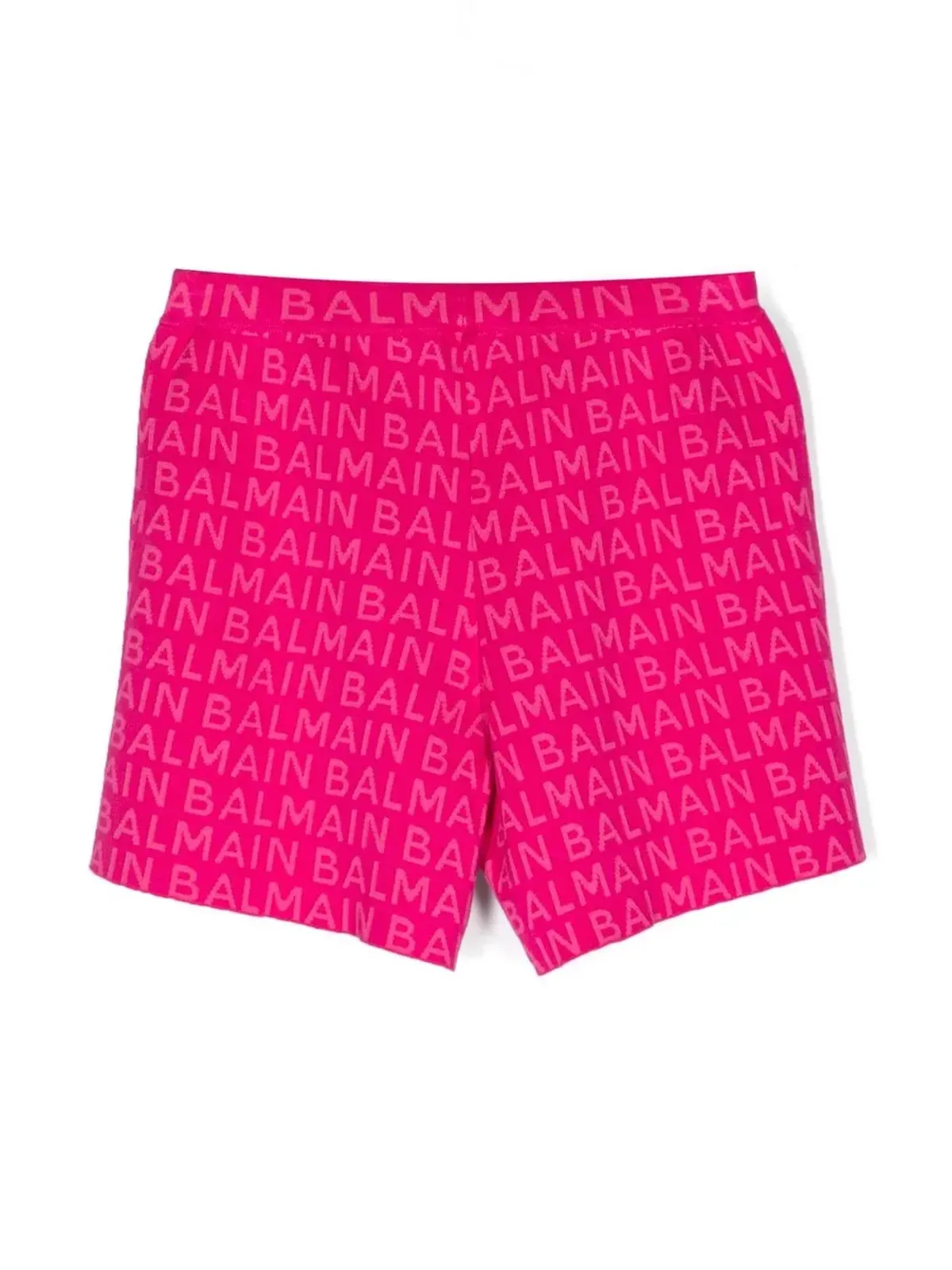 Balmain Kids ロゴプリント ボタンディテール ショーツ - ピンク - 画像2