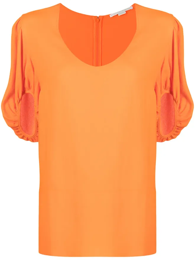 Stella McCartney Stella McCartney パフスリーブトップ（オレンジ）の商品画像