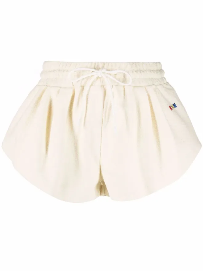 MSGM MSGM ロゴ刺繍入りコットン トラックショーツの商品画像