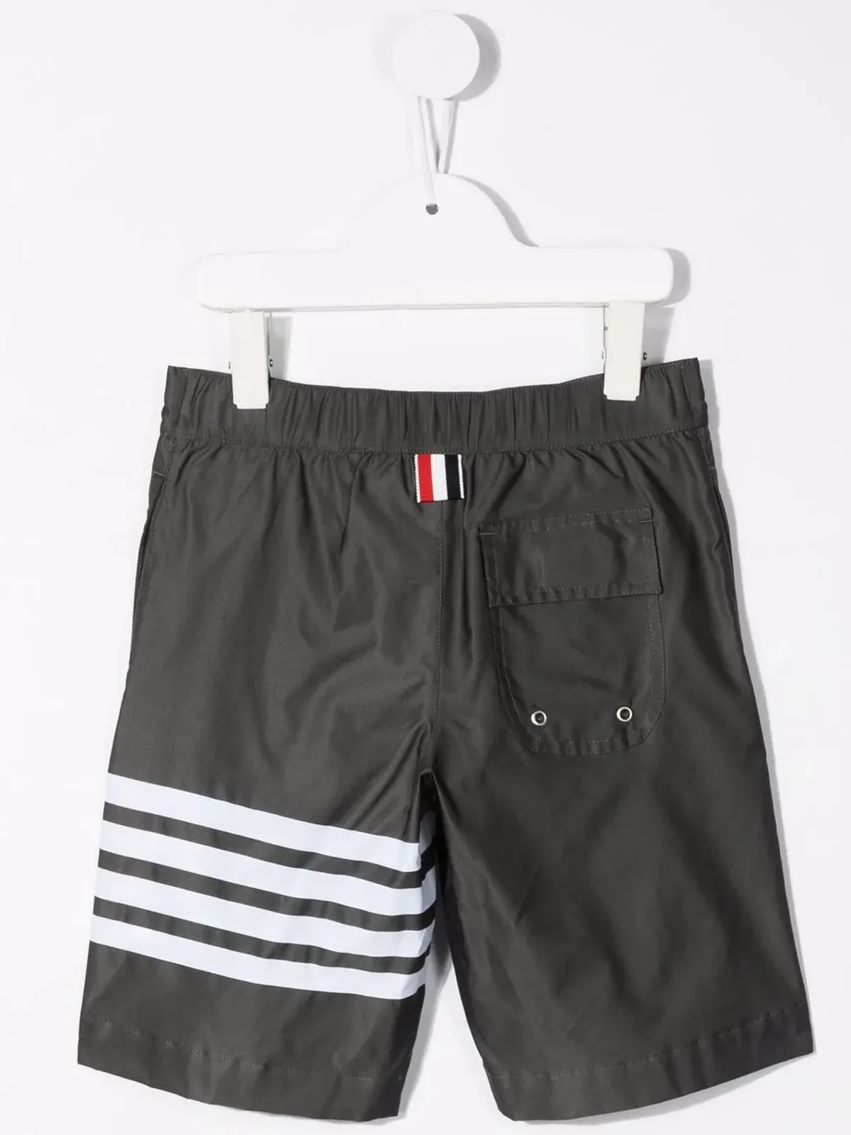 Thom Browne Kids 4 Bar プリント スイムショーツ - グレー - 画像2