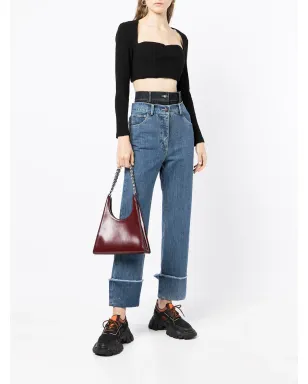 Rokh washed double-layer jeans - Blue - サムネイル2