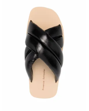 Proenza Schouler crossover slide sandals - Black - サムネイル4