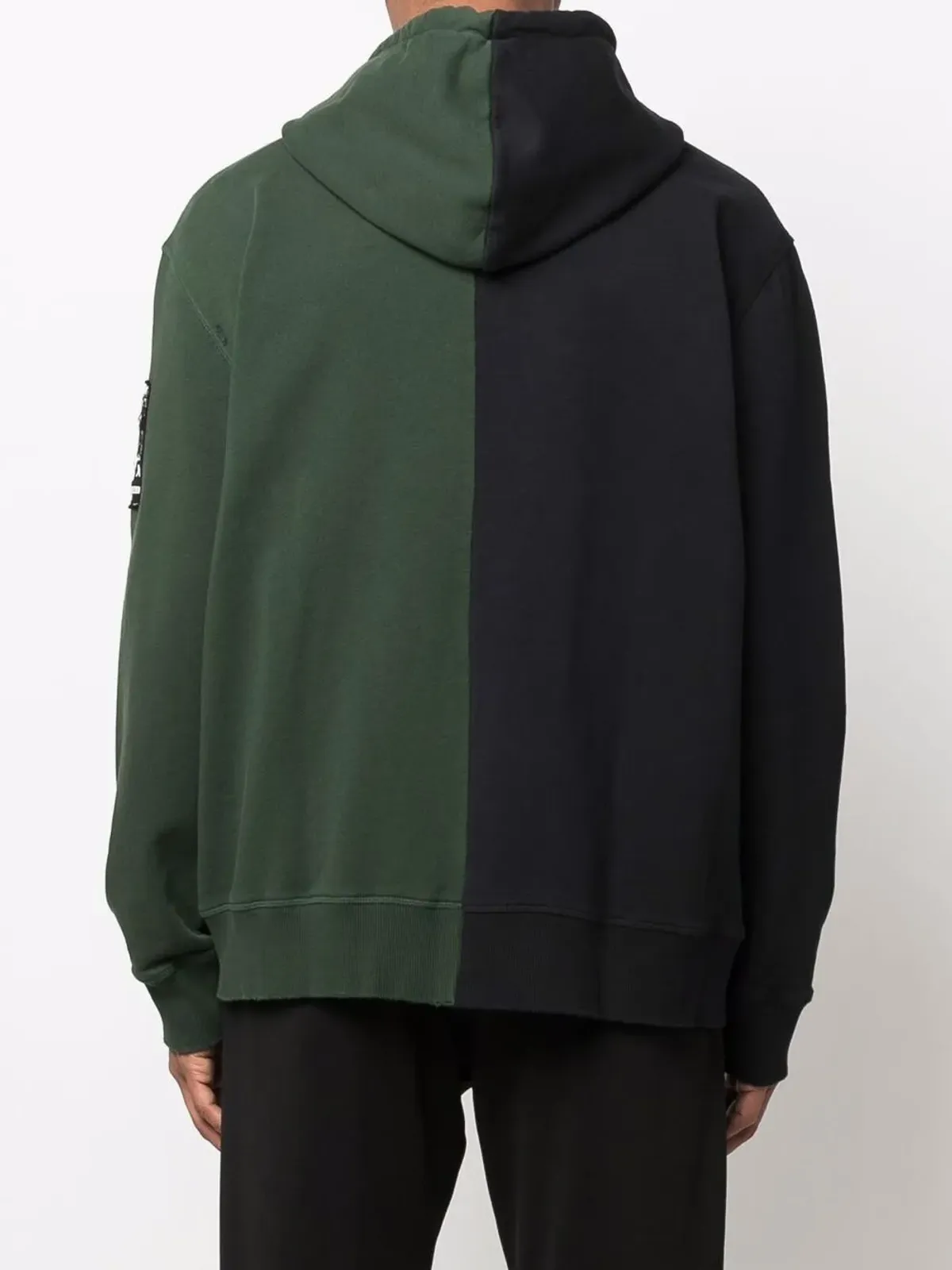 Raf Simons カラーブロック ジップアップ フーディ - グリーン - 画像4