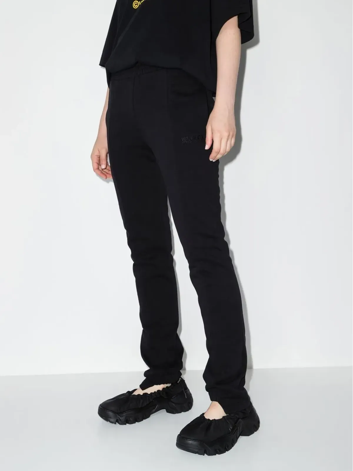 VETEMENTS スプリットカフ トラックパンツ - ブラック - 画像2