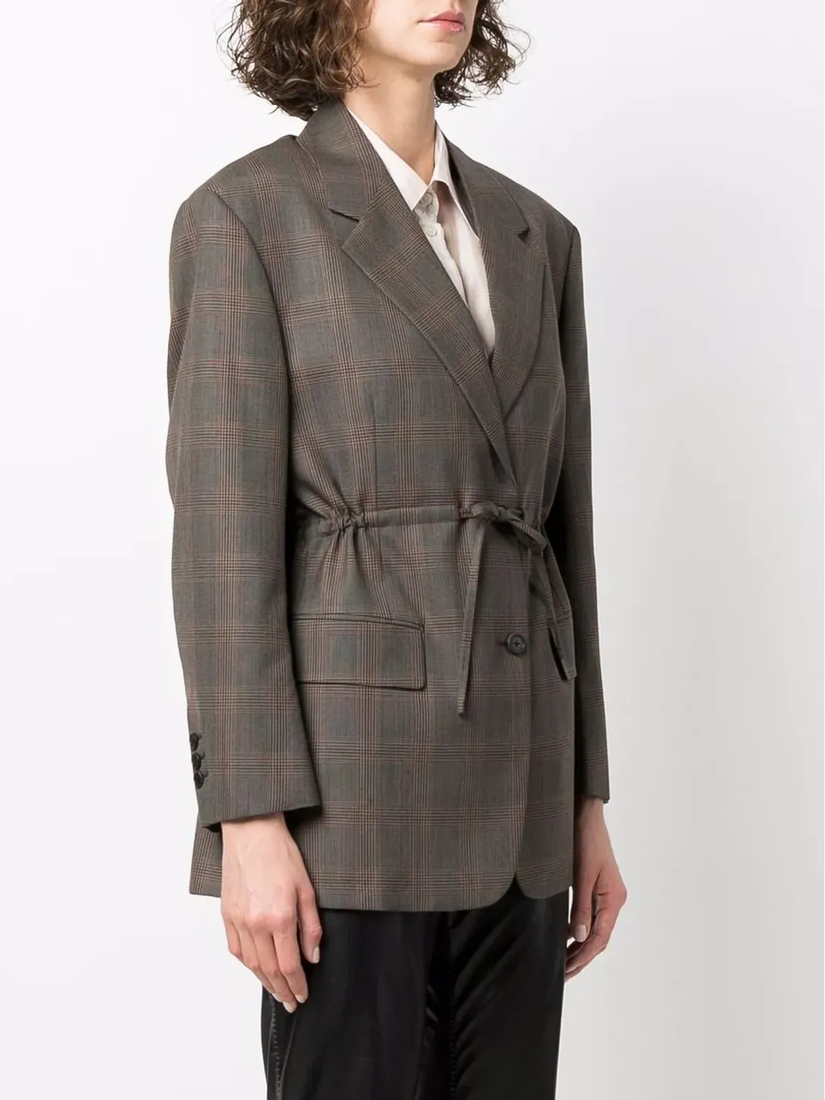 Prada チェック柄ウールブレザー - 画像3