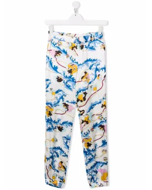 PUCCI Junior グラフィックプリント・ストレートレッグ・トラウザーズ - White - サムネイル1