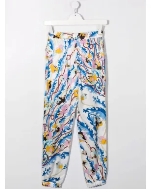 PUCCI Junior グラフィックプリント・ストレートレッグ・トラウザーズ - White - サムネイル2