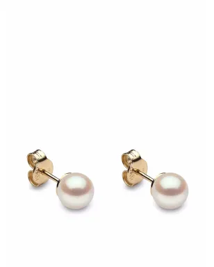 Yoko London 18kt イエローゴールド アコヤ真珠スタッドピアス クラシック - サムネイル1