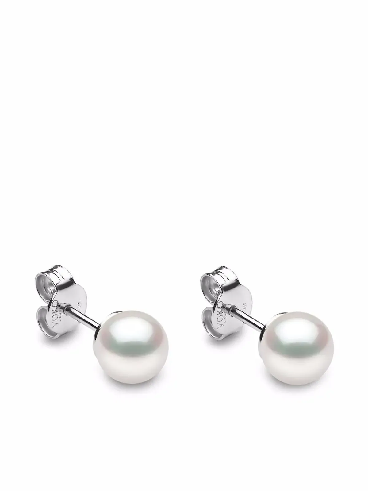 Yoko London 18Kホワイトゴールド アコヤ真珠スタッドピアス - 画像1