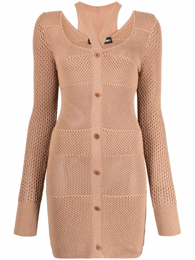 ANDREADĀMO ANDREĀDAMO knitted midi dress - Neutralsの商品画像