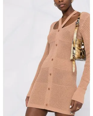 ANDREĀDAMO knitted midi dress - Neutrals - サムネイル5