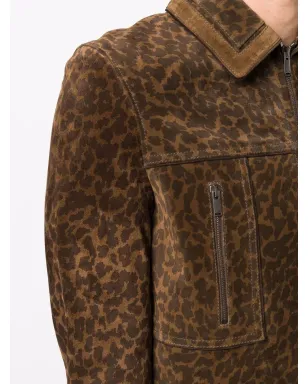 Saint Laurent ヒョウ柄スエードジャケット - サムネイル5