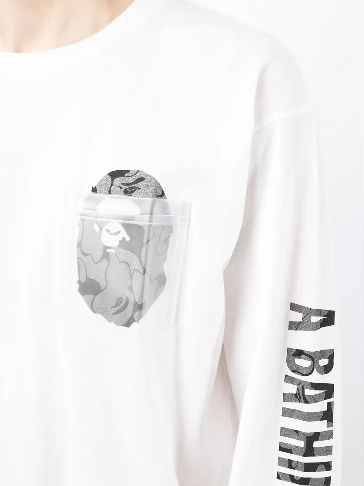 A BATHING APE® エイプ パッチポケット Tシャツ - White - 画像5