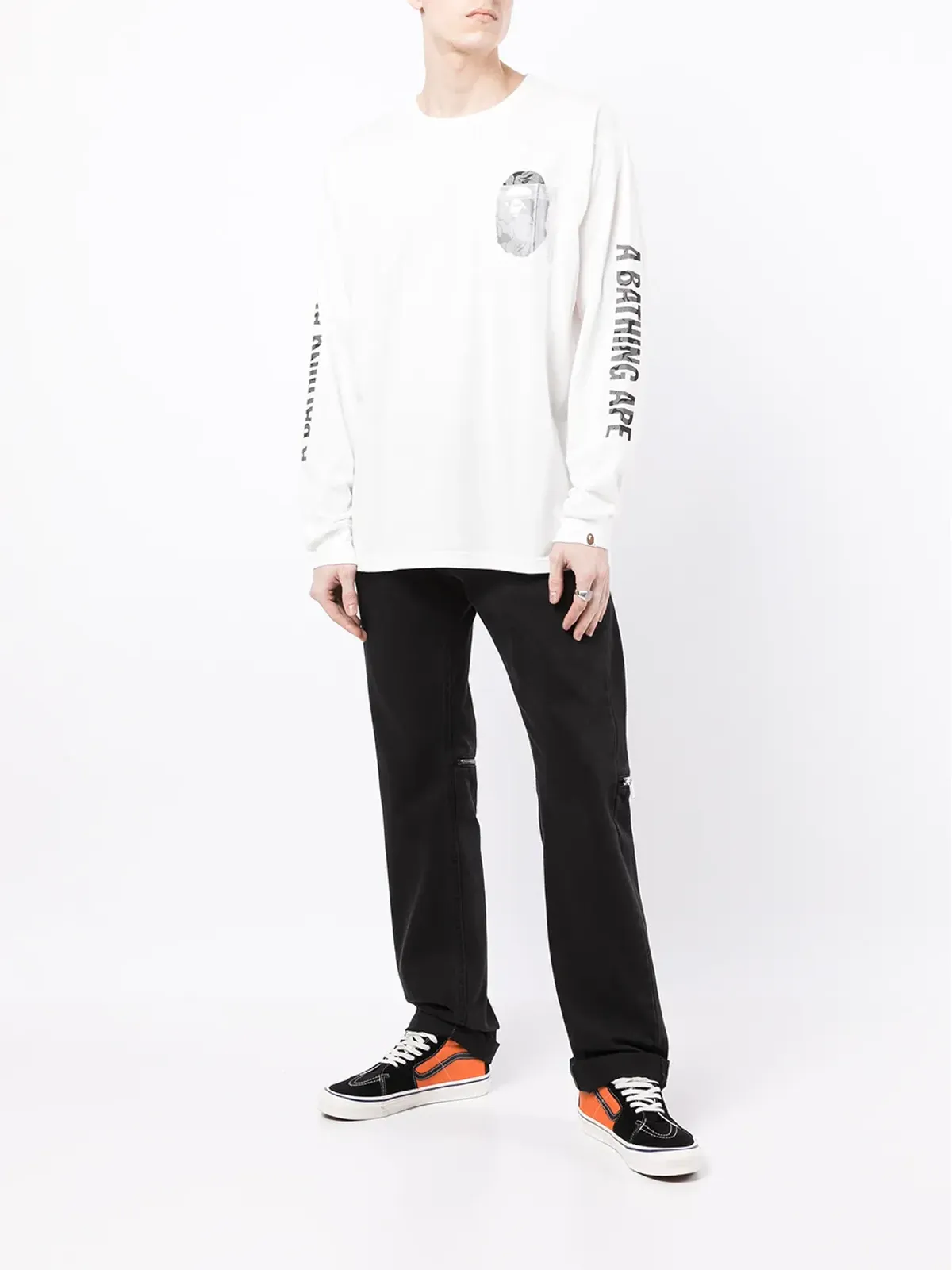 A BATHING APE® エイプ パッチポケット Tシャツ - White - 画像2