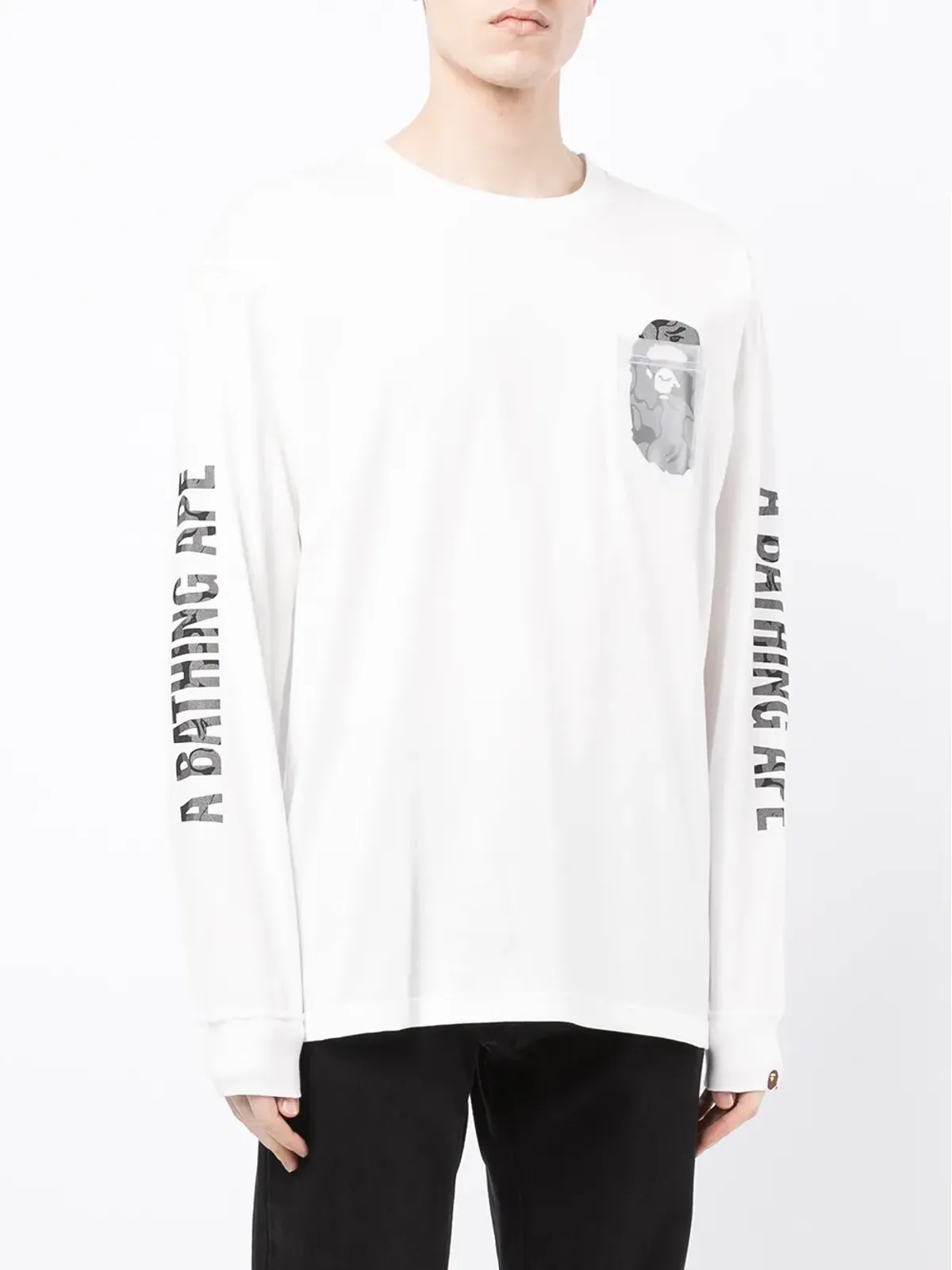 A BATHING APE® エイプ パッチポケット Tシャツ - White - 画像3