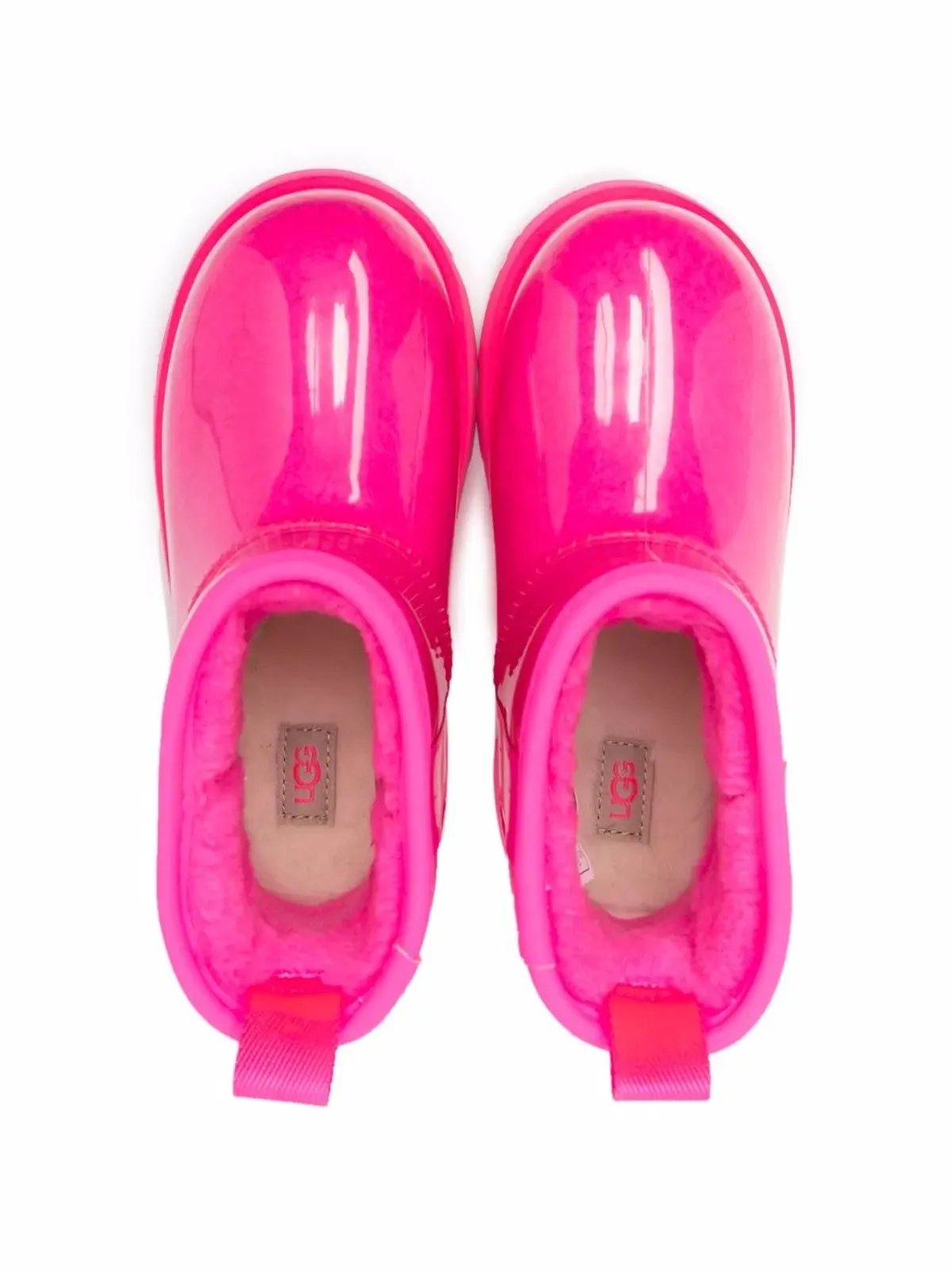 UGG Kids クラシックミニII シアーリング レインブーツ - 画像3