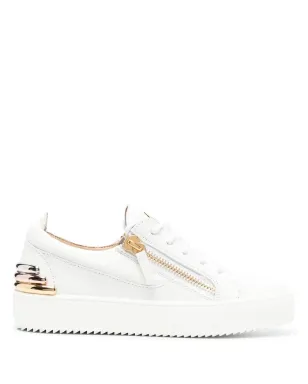 Giuseppe Zanotti ジップディテール レザー スニーカー - サムネイル1