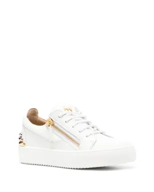 Giuseppe Zanotti ジップディテール レザー スニーカー - サムネイル2