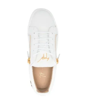 Giuseppe Zanotti ジップディテール レザー スニーカー - サムネイル4