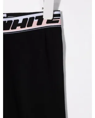 Off-White Kids ロゴウエストバンド レギンス - ブラック - サムネイル3